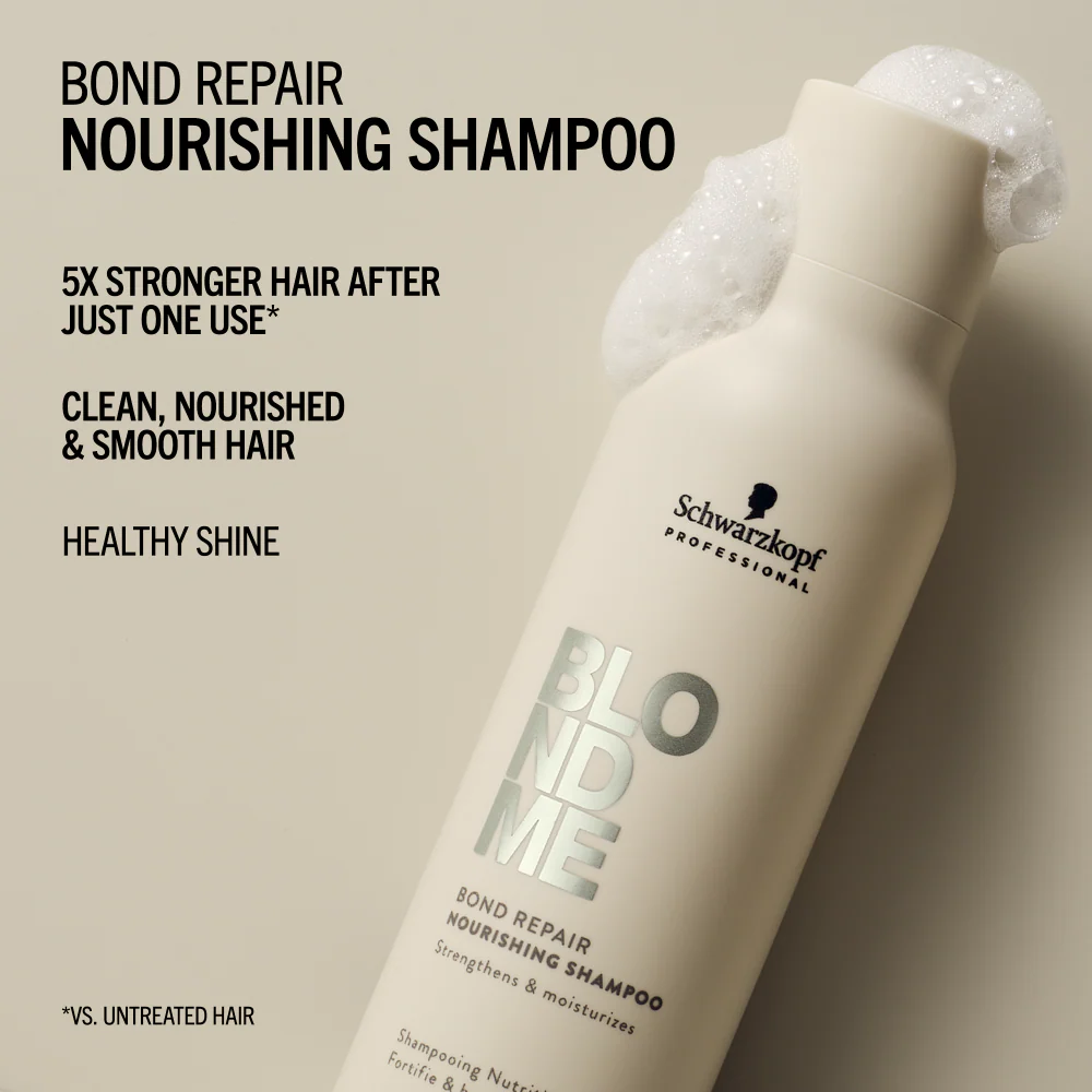 Schwarzkopf Professional BlondMe Bond Repair Nourishing Shampoo 1000ml - Image 5