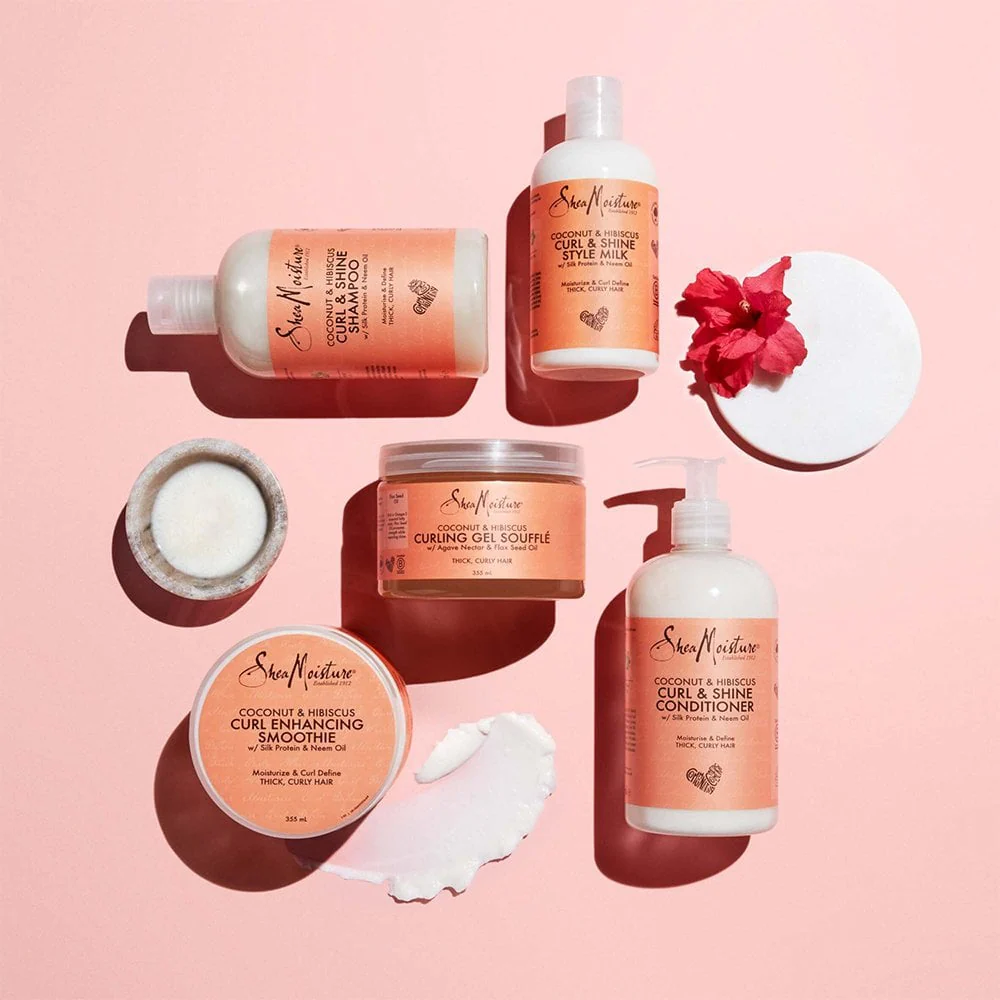Shea Moisture Coconut & Hibiscus Curl & Shine Shampoo 384ml - Image 4