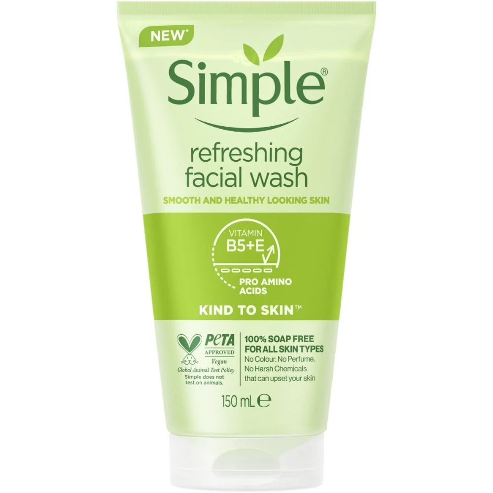 Simple Kind To Skin Refreshing Facial Wash Gel 150ml
