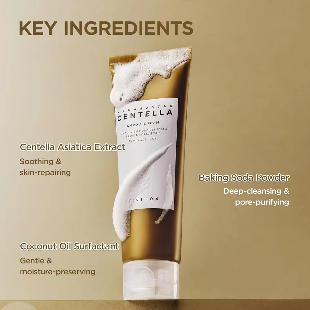 Skin1004 Madagascar Centella Ampoule Foam Cleanser 20ml - Image 5