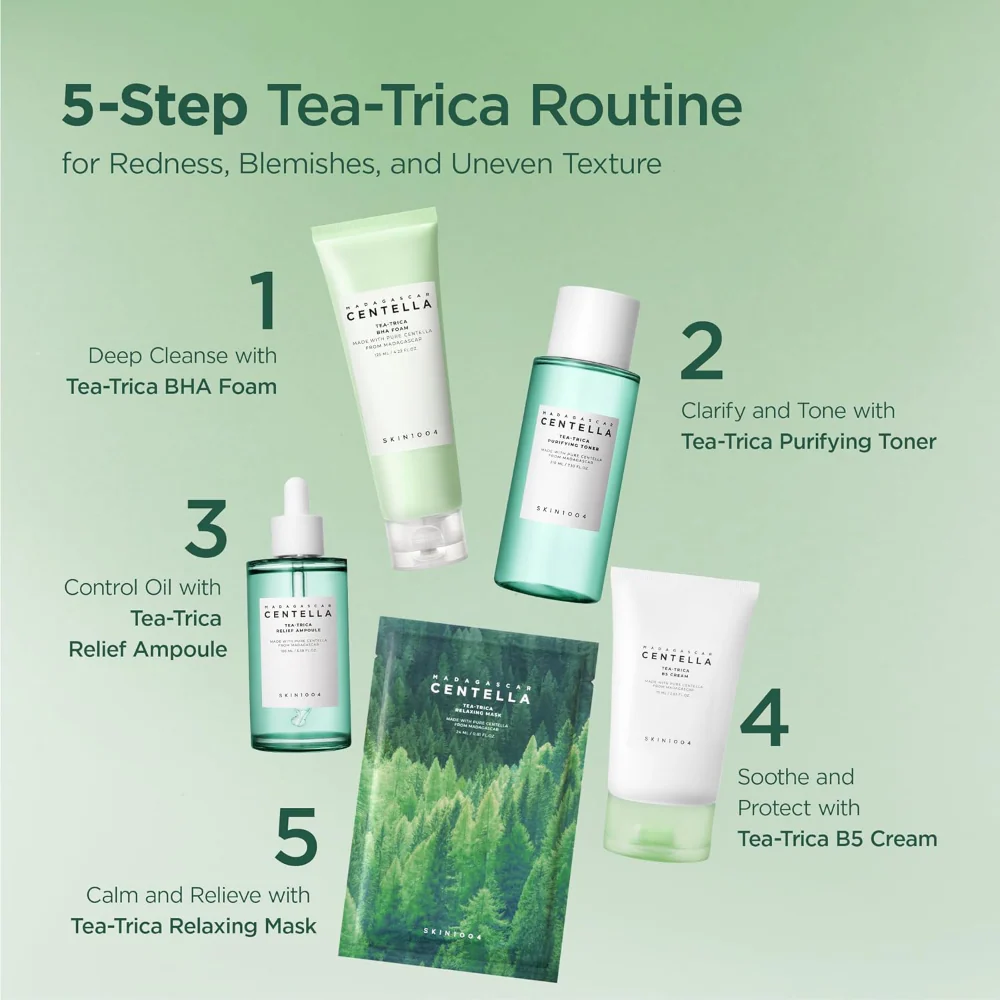 Skin1004 Madagascar Centella Tea-Trica Relief Ampoule 30ml - Image 6