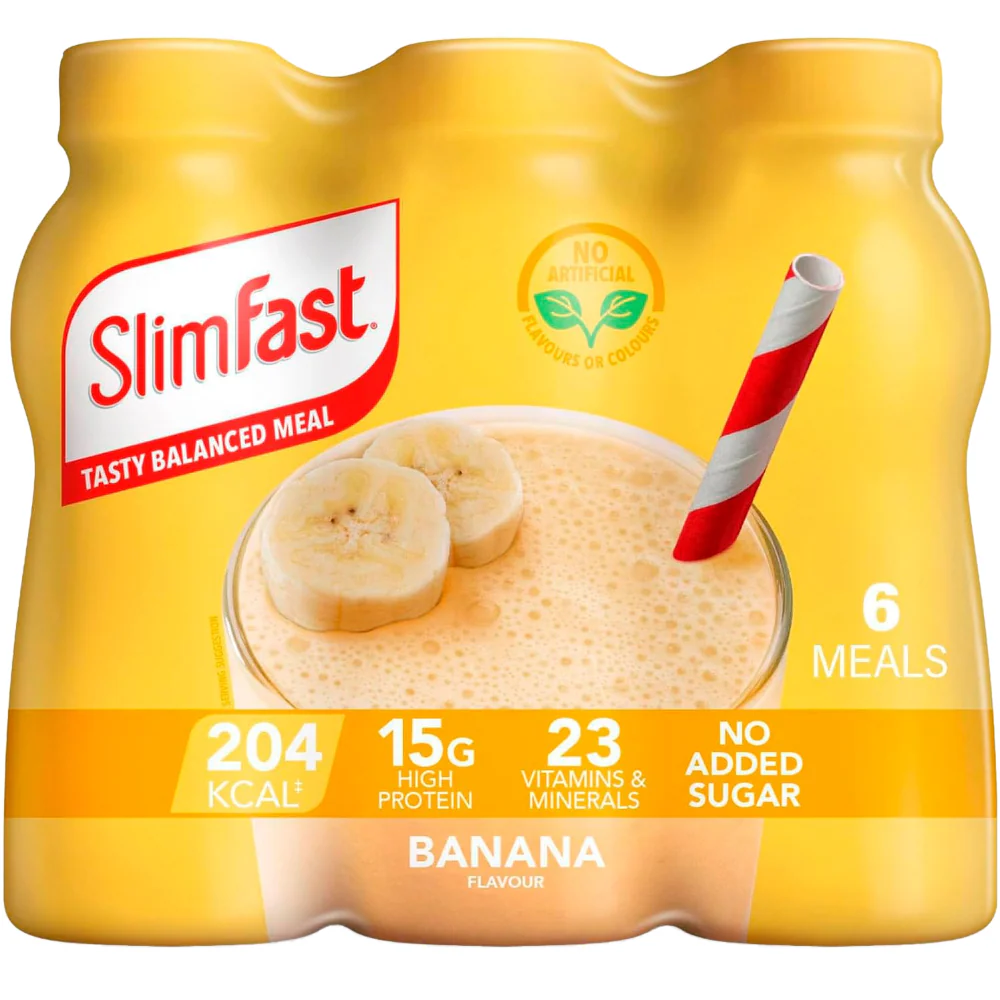 SlimFast Tasty Balanced Meal Banana Milkshake Multipack 6 x 325ml