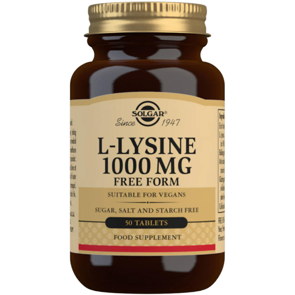 Solgar L-Lysine 1000 mg Free Form 50 Tablets