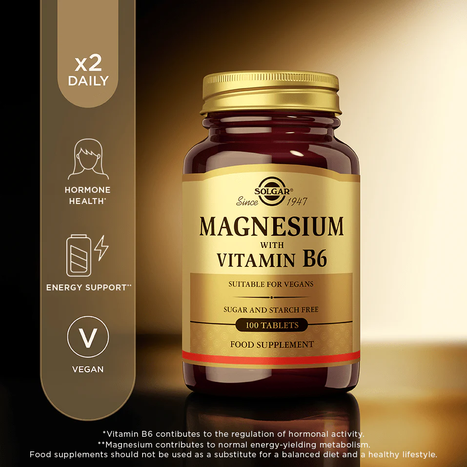 Solgar Magnesium with Vitamin B6 100 Tablets - Image 6