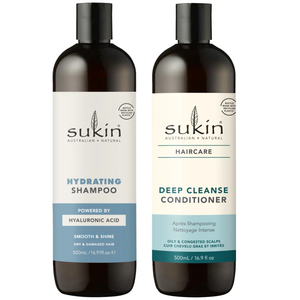 Sukin Hydrating Shampoo & Conditioner Twin 2 x 500ml