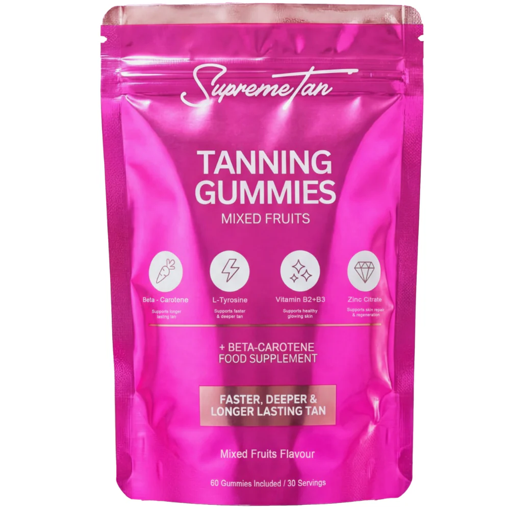 SupremeTan Tanning Gummies Raspberry 60 Gummies
