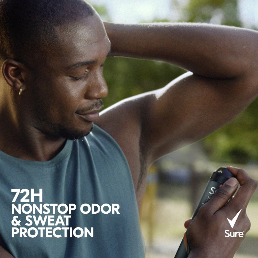 Sure Men Nonstop Protection 72h Thermo Fresh Anti-Perspirant Deodorant Spray 250ml - Image 5