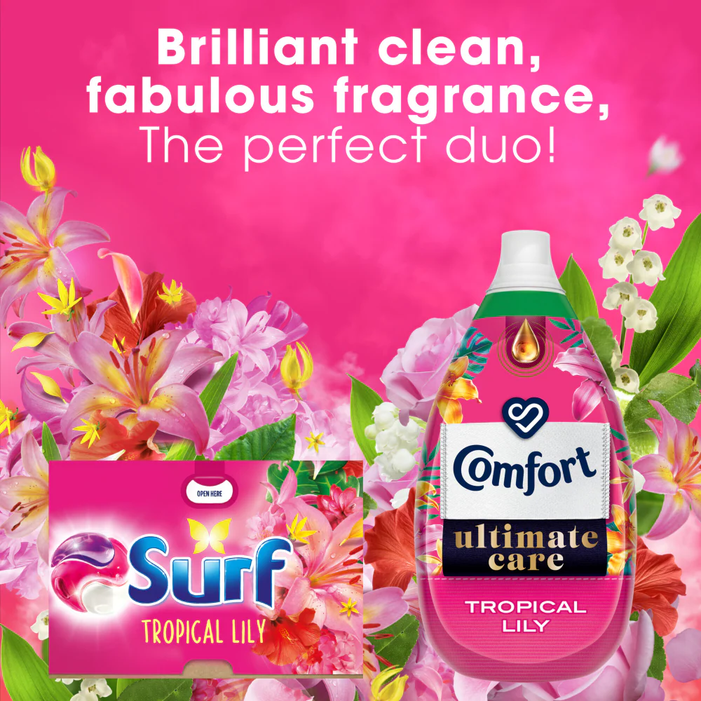 Surf Tropical Lily 3-In-1 Laundry Washing Detergent Capsules 26 Washes - Image 5