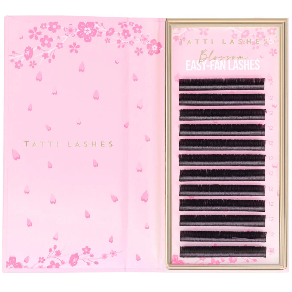 Tatti Lashes 10mm D Curl 0.05 Blossom Easy-Fan Individual Lashes Black - Image 2