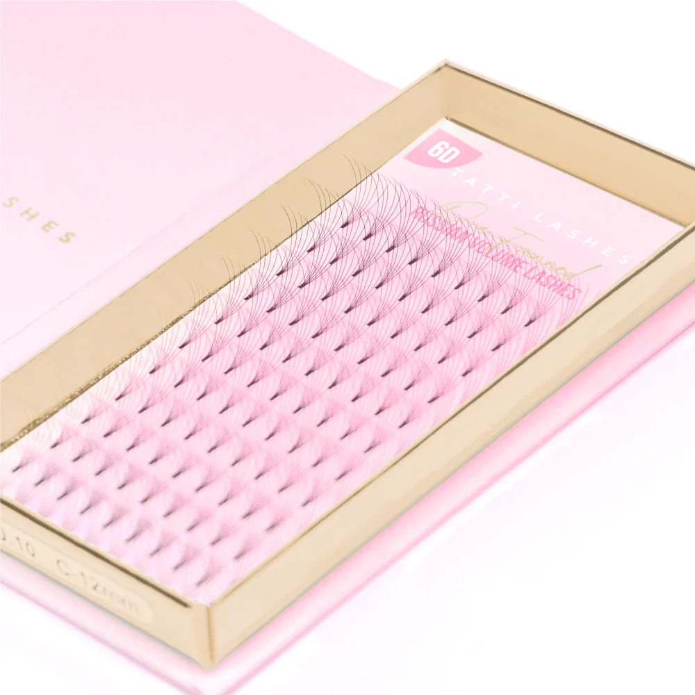Tatti Lashes 10mm D Curl Pre-Fanned Russian Volume 6D Individual Lashes Black - Image 4