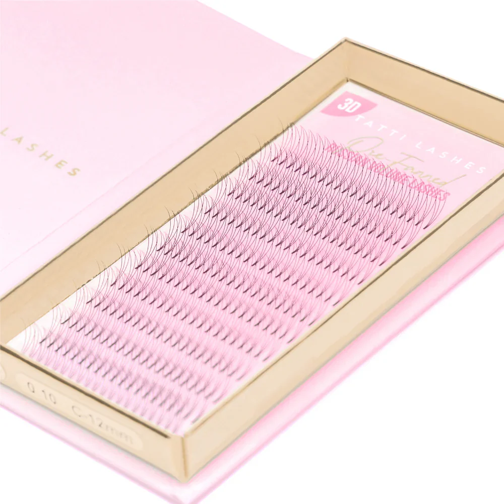 Tatti Lashes 11mm D Curl Pre-Fanned Russian Volume 3D Individual Lashes Black - Image 4