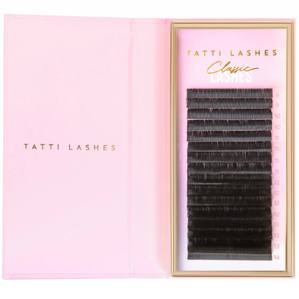 Tatti Lashes Mixed Length D Curl 0.20 Classic Individual Lashes Black - Image 2