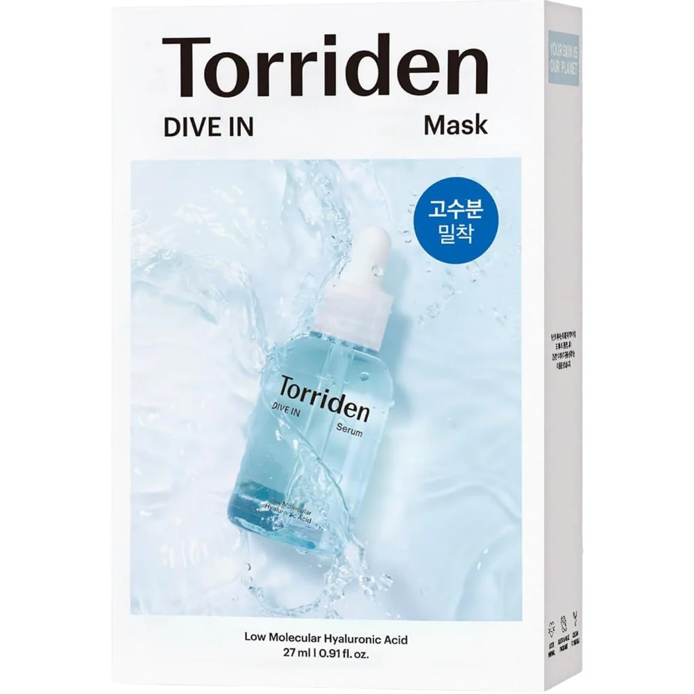Torriden Dive-In Low Molecular Hyaluronic Acid Sheet Masks x10