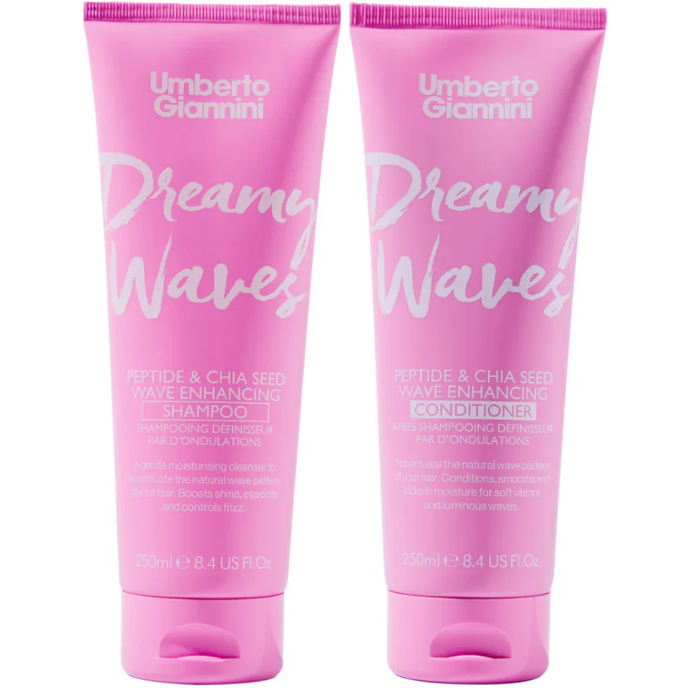 Umberto Giannini Dreamy Waves Peptide & Chia Seed Wave Enhancing Shampoo & Conditioner Twin 2 x 250ml