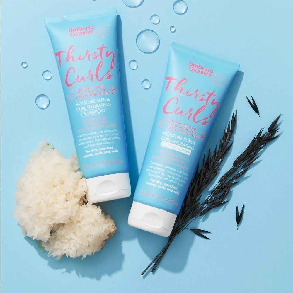 Umberto Giannini Thirsty Curls Curl Hydrating Shampoo & Conditioner Twin 2 x 250ml - Image 2