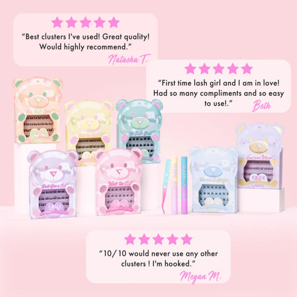 Unicorn Cosmetics Shut The Fluff Up Unbearlievable DIY Individual Lash Clusters Black - Image 7
