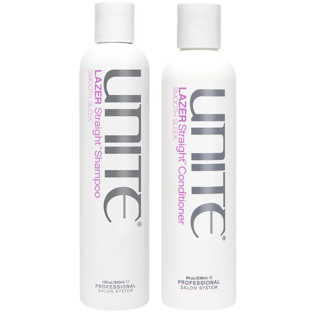 Unite Lazer Straight Smoothing Shampoo 300ml & Conditioner 236ml Twin