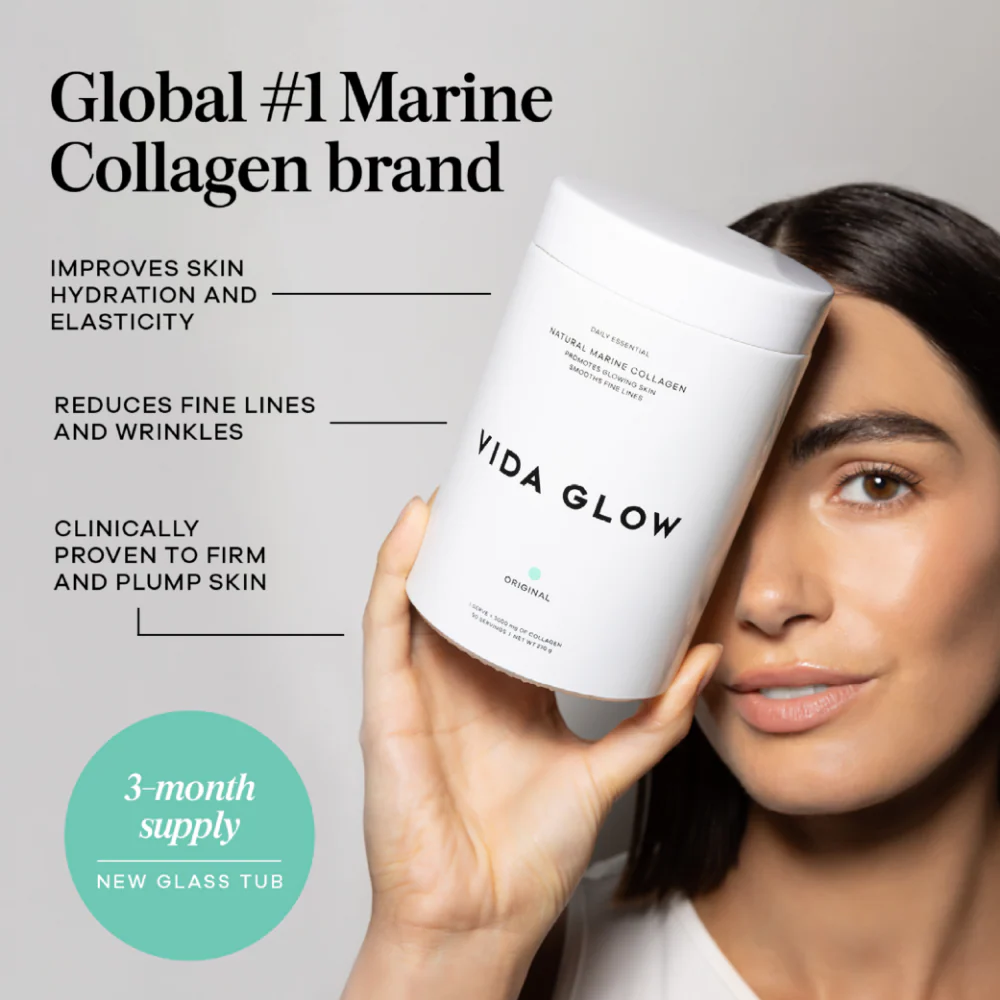 Vida Glow Natural Marine Collagen Supplement Original Tub 270g - Image 2