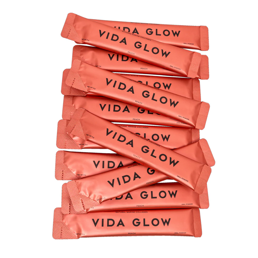 Vida Glow Natural Marine Collagen Supplement Peach Sachets x30 - Image 2