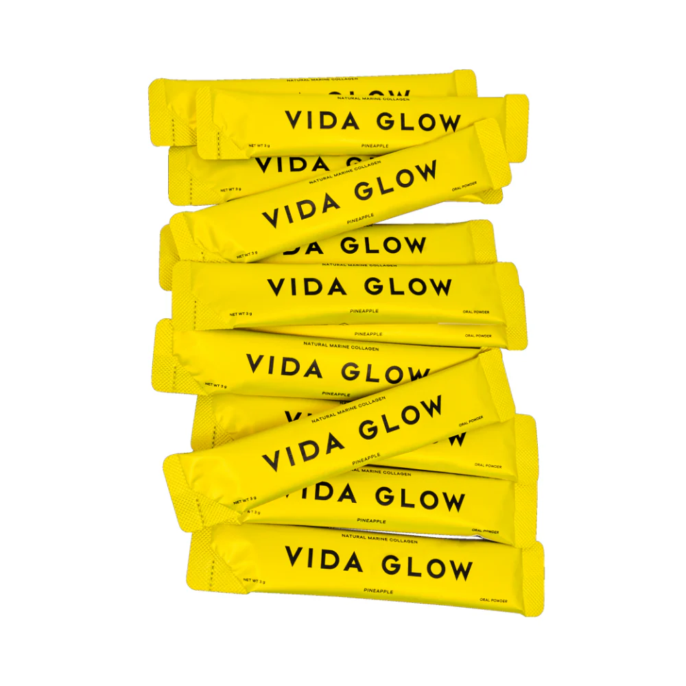 Vida Glow Natural Marine Collagen Supplement Pineapple Sachets x30 - Image 2