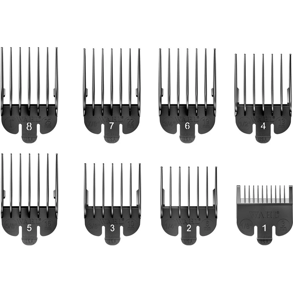 Wahl Professional Black Plastic Clipper Attachment Comb Set