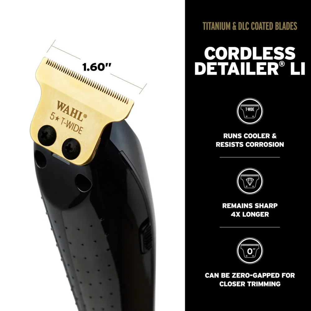Wahl Professional Cordless Detailer Li Hair Trimmer Black - Image 4