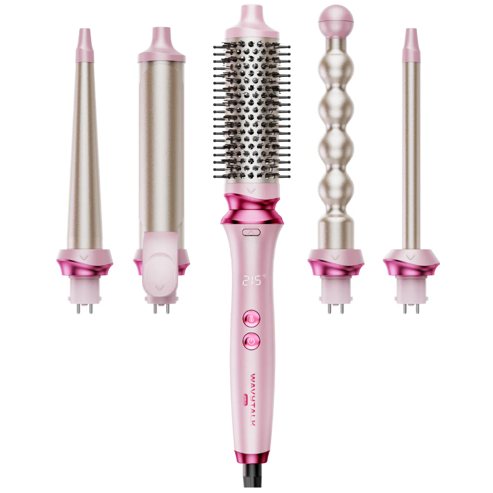 Wavytalk Heatwave Pro 5-In-1 Curling Wand Set