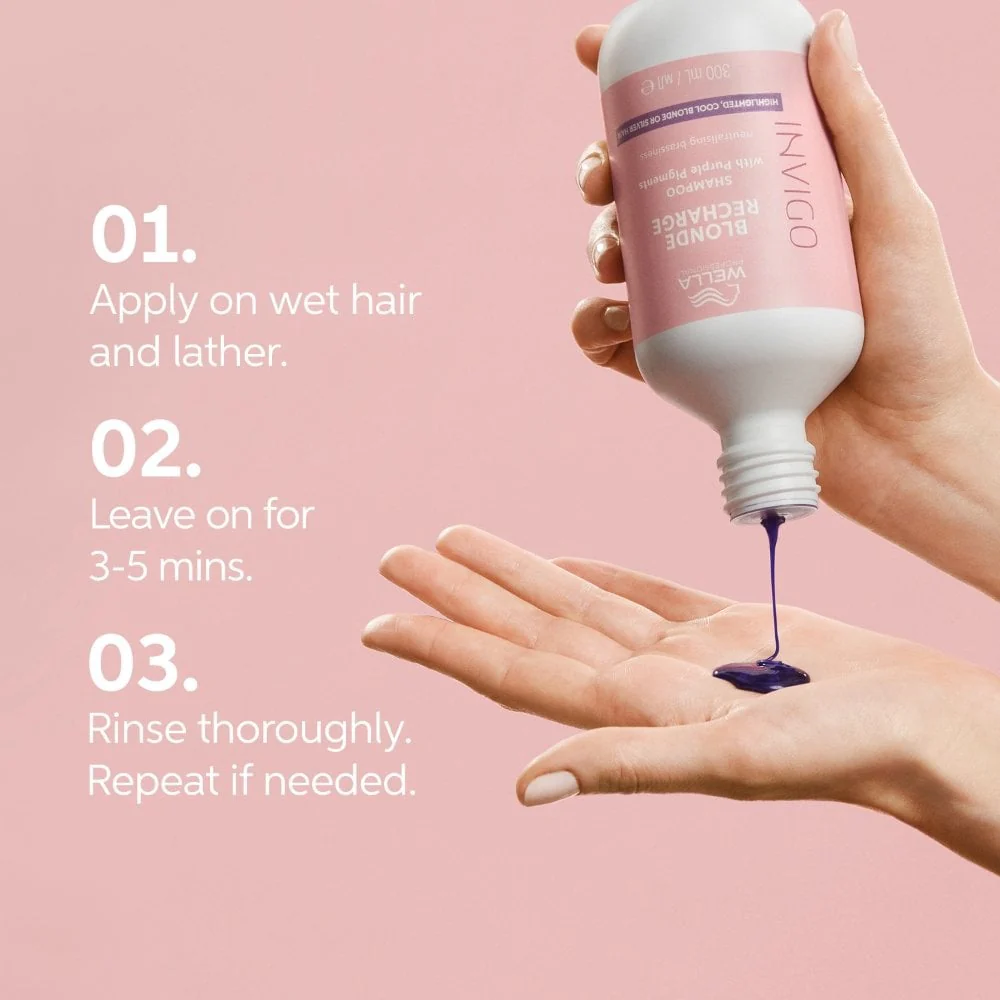 Wella Professionals Invigo Blonde Recharge Colour Refreshing Shampoo 300ml - Image 9