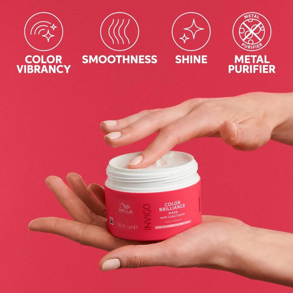 Wella Professionals Invigo Colour Brilliance Vibrant Colour Mask Fine/Medium Hair 150ml - Image 6