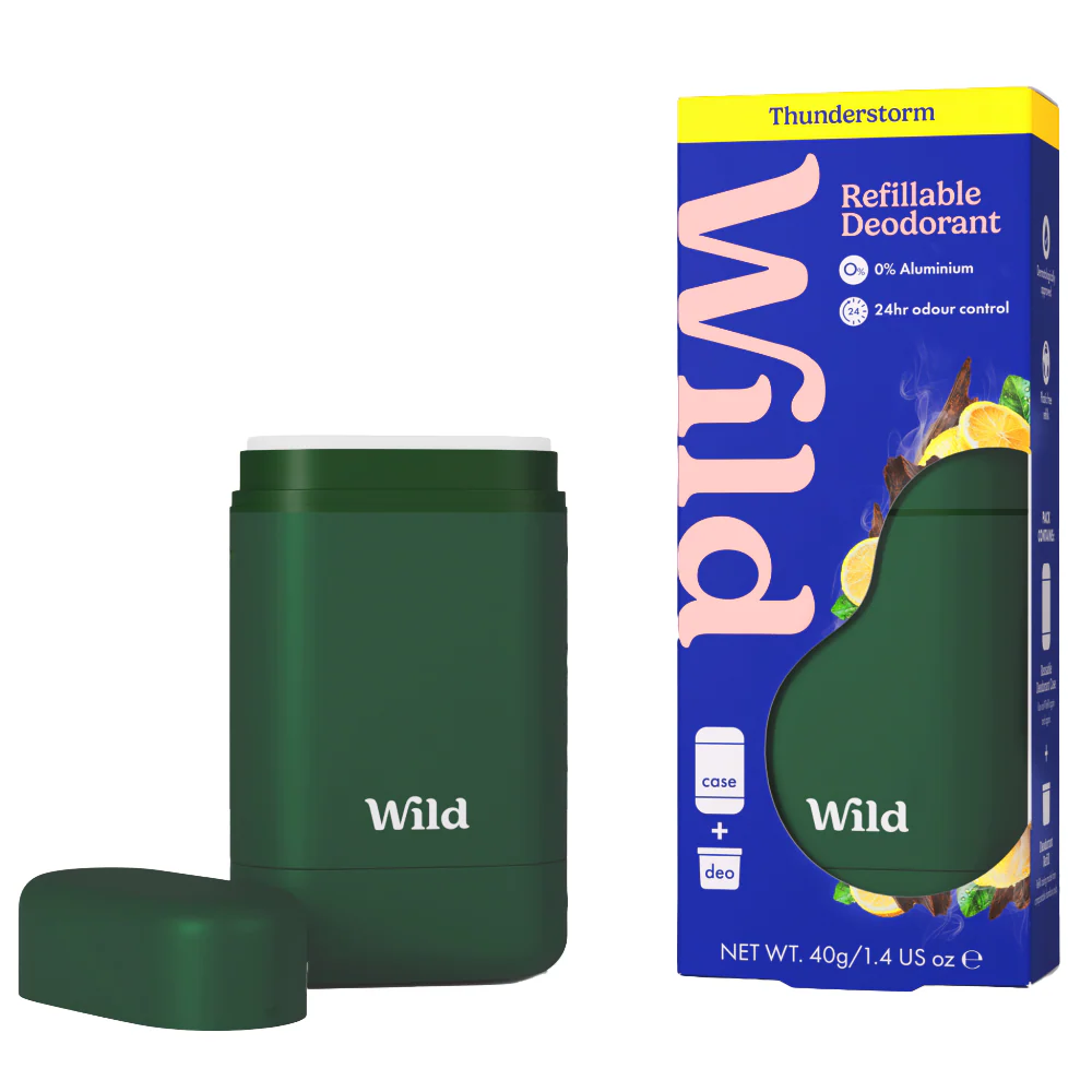 Wild Forest Green Case + Thunderstorm Deodorant Starter Pack