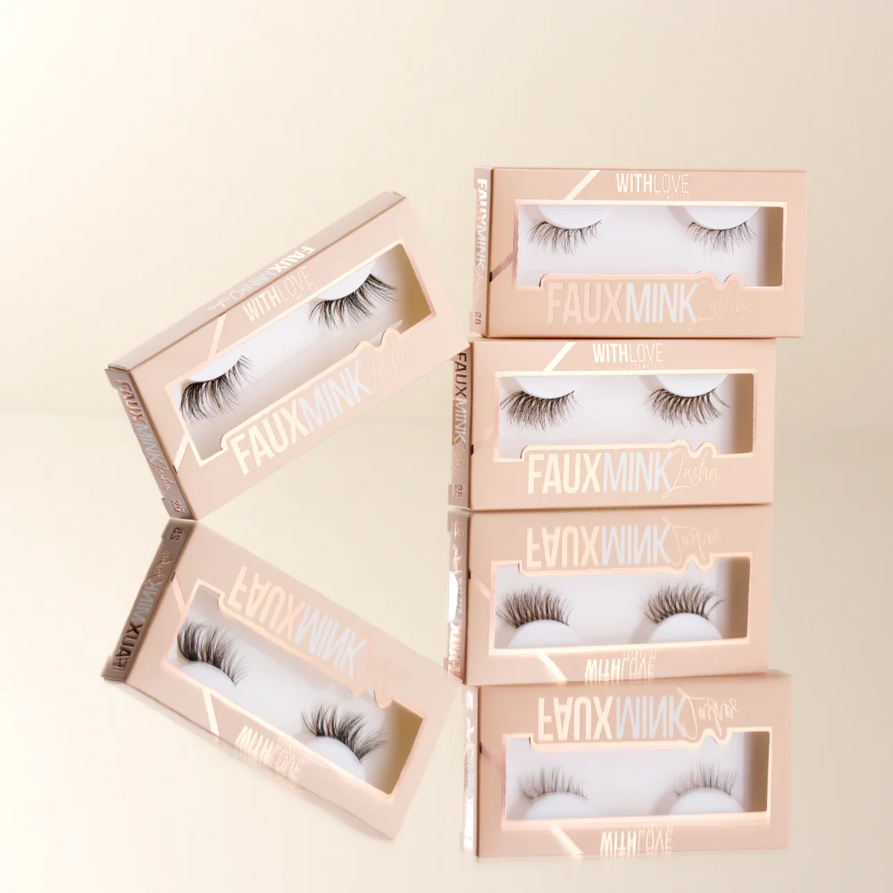 With Love Cosmetics Faux Mink Half Strip Lash Half Measures Black - Image 2