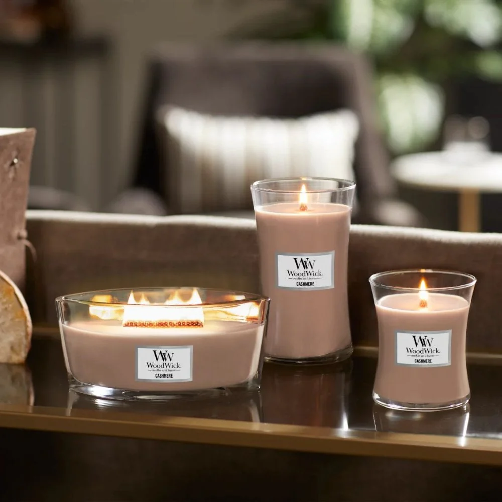 WoodWick Cashmere Ellipse Jar Candle - Image 3