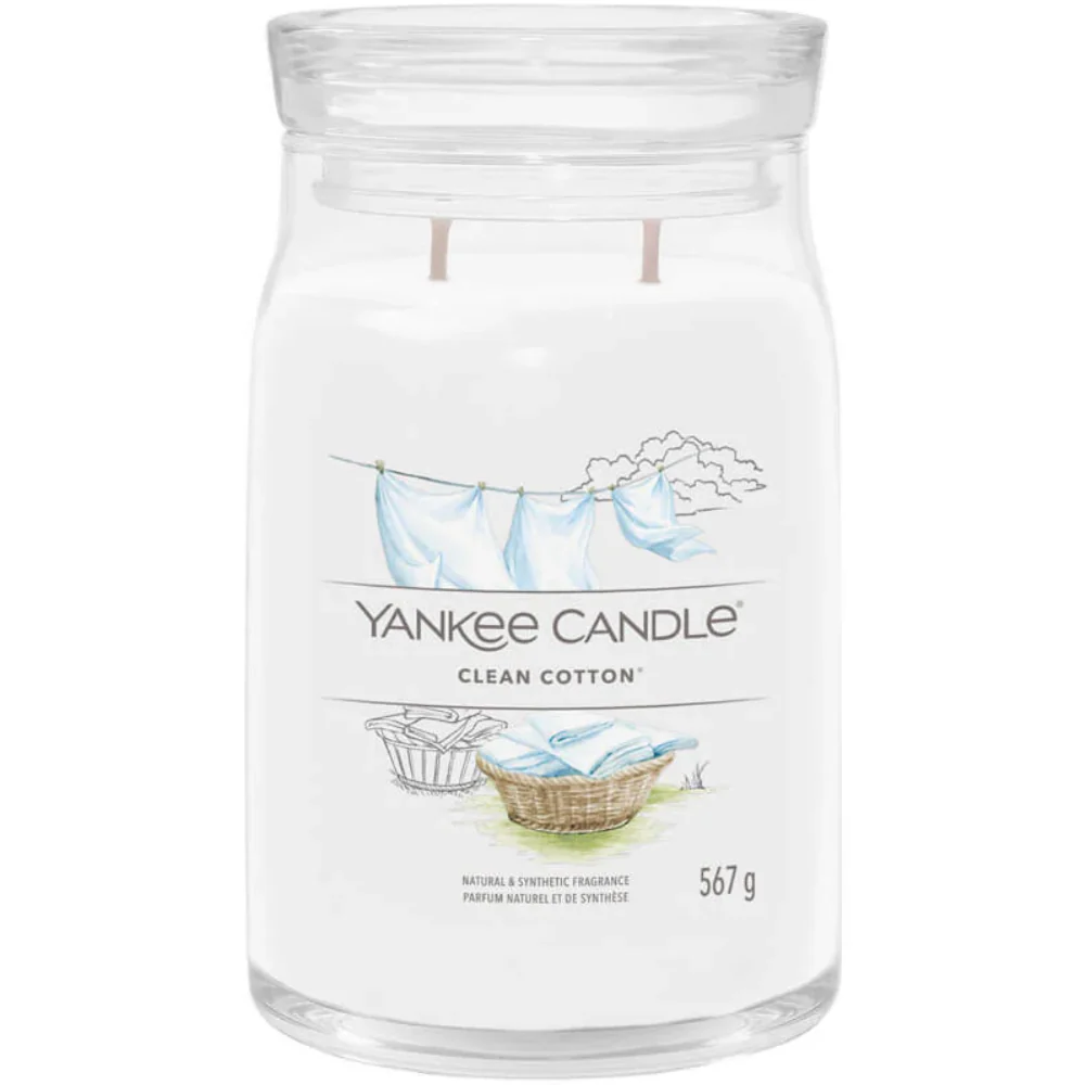 Yankee Candle Clean Cotton Large Signature Jar Candle