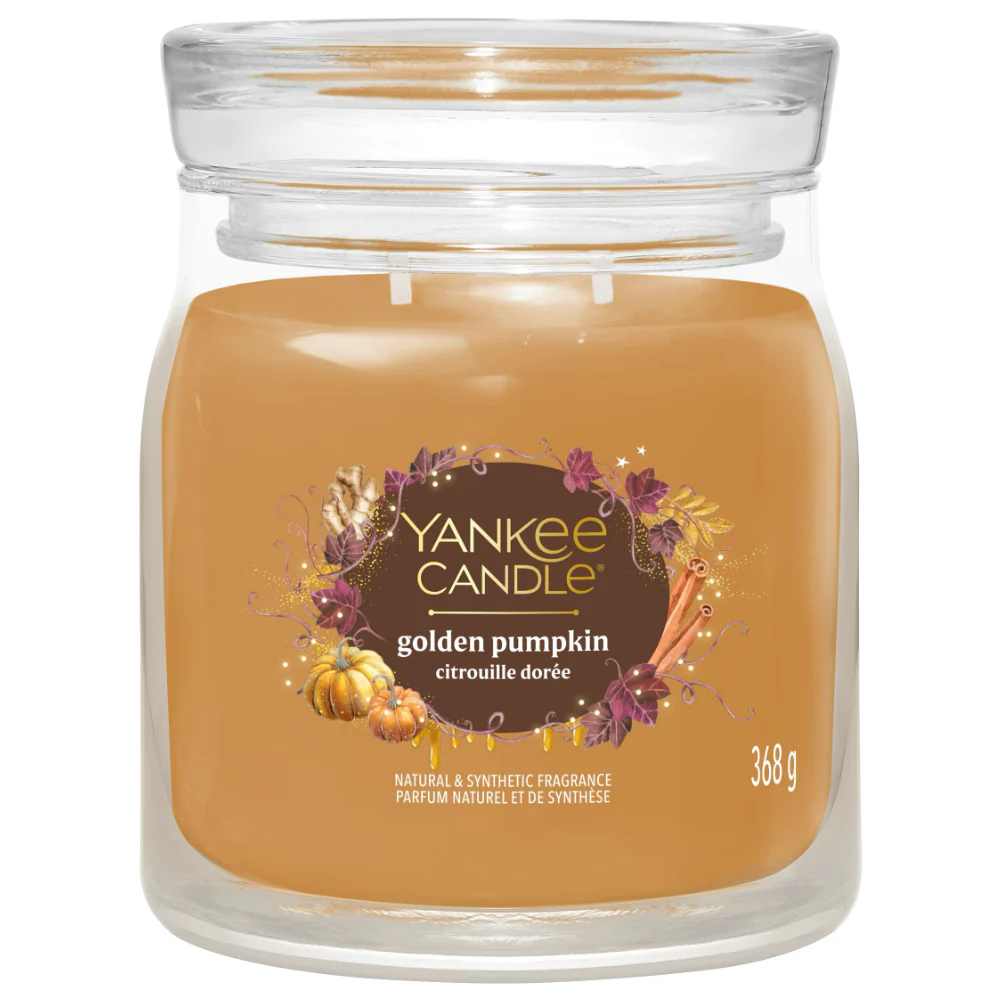 Yankee Candle Golden Pumpkin Medium Signature Jar Candle
