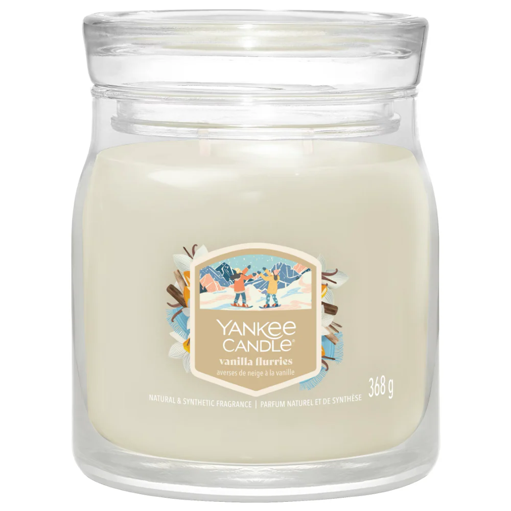 Yankee Candle Vanilla Flurries Medium Signature Jar Candle